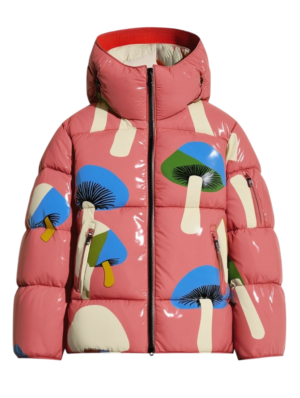Jaqueta Puffer Cogumelos